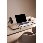 Caricatore wireless ecologico pieghevole 2 in 1 con USB-C e 15W color avorio vista ambiente 2