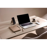 Caricatore wireless ecologico pieghevole 2 in 1 con USB-C e 15W color avorio vista ambiente 4