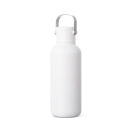 Borraccia termica a doppia parete con cannuccia e tappo antigoccia 600ml color bianco