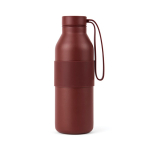 Bottiglia a doppia parete in acciaio inox riciclato 500 ml color bordò