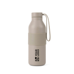 Bottiglia a doppia parete in acciaio inox riciclato 500 ml color beige vista area di stampa