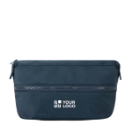 Necessaire espandibile in plastica riciclata con zip resistente 7L color blu mare vista area di stampa