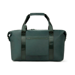 Borsa da viaggio leggera ecologica con zip e capacità 36,5L color verde vista area di stampa