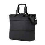 Borsa da viaggio espandibile da weekend in poliestere riciclato 54 L color nero seconda vista