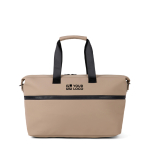 Borsa da viaggio espandibile da weekend in poliestere riciclato 54 L color avorio vista area di stampa