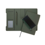 Taccuino ricaricabile A5 con supporto per telefono, fogli a righe color verde terza vista