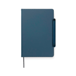 Taccuino ricaricabile A5 con supporto per telefono, fogli a righe color blu mare