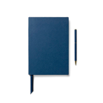 Set quaderno e penna con scatola regalo A5 a righe color blu mare