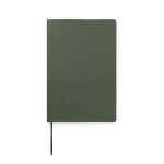 Quaderno A5 con copertina morbida in carta riciclata, pagine a righe color verde