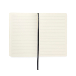 Quaderno A5 con copertina morbida in carta riciclata, pagine a righe color verde terza vista