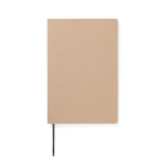 Quaderno A5 con copertina morbida in carta riciclata, pagine a righe color avorio