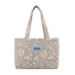 Borsa in cotone e poliestere con stampa premium 220 g/m² color blu vista area di stampa