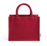 Borsa media in cotone riciclato con interno laminato 220 g/m² color rosso prima vista
