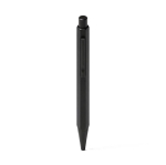 Set con penna in alluminio a inchiostro blu e taccuino A5 in PU a righe color nero terza vista