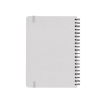 Set con penna in alluminio a inchiostro blu e taccuino A5 in PU a righe color bianco