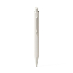 Set con penna in alluminio a inchiostro blu e taccuino A5 in PU a righe color bianco seconda vista
