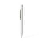 Set con penna in alluminio a inchiostro blu e taccuino A5 in PU a righe color bianco quinta vista
