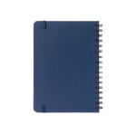 Set con penna in alluminio a inchiostro blu e taccuino A5 in PU a righe color blu mare vista dettaglio 11