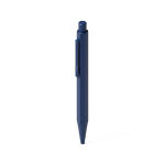 Penna a sfera in alluminio con meccanismo a pulsante e inchiostro blu color blu mare prima vista