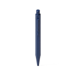Penna a sfera in alluminio con meccanismo a pulsante e inchiostro blu color blu mare vista dettaglio 5