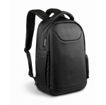 Zaino rigido in poliestere resistente all'acqua per laptop da 15,6'' color nero vista dettaglio 2