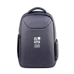 Zaino rigido in poliestere resistente all'acqua per laptop da 15,6'' color blu reale vista area di stampa