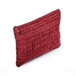 Beauty case piatto in poliestere con finitura bouclé e chiusura a zip 270 g/m² color bordò quarta vista