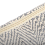 Necessaire piatto in cotone riciclato con tessuto a spina di pesce 530 g/m² color grigio terza vista