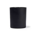 Candela profumata in ceramica opaca con stoppino in legno 140g color nero prima vista