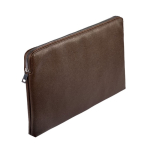 Custodia per laptop in PU con schiuma interna e cerniera 15,6'' color marrone quinta vista
