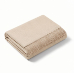 Grande coperta in acrilico e viscosa con finitura morbida 250g/m² color marrone terza vista