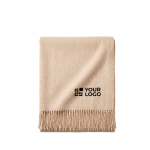 Grande coperta in acrilico e viscosa con finitura morbida 250g/m² color marrone vista area di stampa
