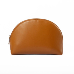 Necessaire in pelle sintetica con cerniera e design classico 520g/m² color marrone prima vista