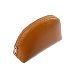 Necessaire in pelle sintetica con cerniera e design classico 520g/m² color marrone quarta vista
