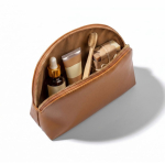 Necessaire in pelle sintetica con cerniera e design classico 520g/m² color marrone sesta vista