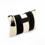 Necessaire piatto in cotone con finitura morbida vellutata 300 g/m² color naturale terza vista