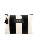 Necessaire piatto in cotone con finitura morbida vellutata 300 g/m² color naturale vista area di stampa