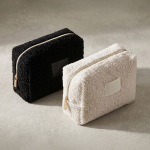 Beauty case in poliestere con finitura sherpa e chiusura zip 360 g/m² vista dettaglio 2