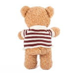 Orsetto di peluche in poliestere con maglione in maglia personalizzabile color naturale quarta vista