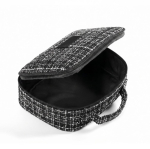 Beauty case in poliestere effetto tweed con apertura totale 270 g/m² color nero seconda vista