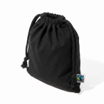 Sacca in cotone Fairtrade nera 105 g/m² color nero quarta vista
