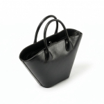 Borsa premium in pelle sintetica con chiusura magnetica 520 g/m² color nero quinta vista