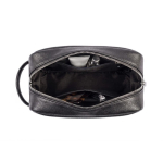 Necessaire in PU con zip e doppia tasca interna 200 g/m² color nero vista dettaglio 4
