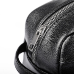 Necessaire in PU con zip e doppia tasca interna 200 g/m² color nero vista dettaglio 5