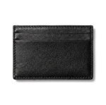 Portacarte slim in pelle sintetica con 3 scomparti indipendenti color nero prima vista