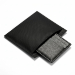 Portacarte slim in pelle sintetica con 3 scomparti indipendenti color nero vista dettaglio 5
