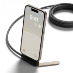 Cavo di ricarica USB-C da 100 cm con supporto per telefono integrato 10 W color nero quinta vista