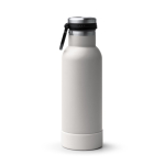 Borraccia in acciaio inox riciclato con pulsante di apertura 480ml color grigio seconda vista