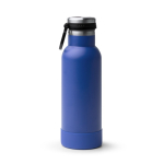 Borraccia in acciaio inox riciclato con pulsante di apertura 480ml color blu reale seconda vista