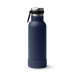 Borraccia in acciaio inox riciclato con pulsante di apertura 480ml color blu mare seconda vista